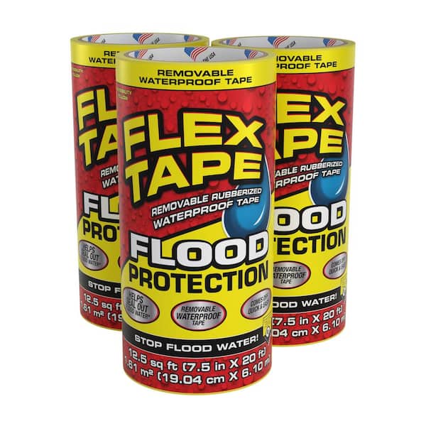 FLEX SEAL FAMILY OF PRODUCTS Flex Tape Flood Protection 7.50 in. x 20 ft. (3-Pack) (Yellow)