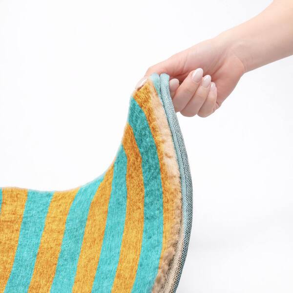 Dream Shag Premium Machine Washable Abstract ADS530 Aqua 10 ft. x 14 ft. Area Rug