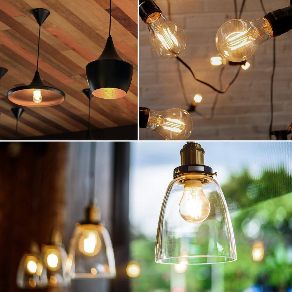 Soft White Dimmable Edison A19 LED Light Bulbs, 6-Pack