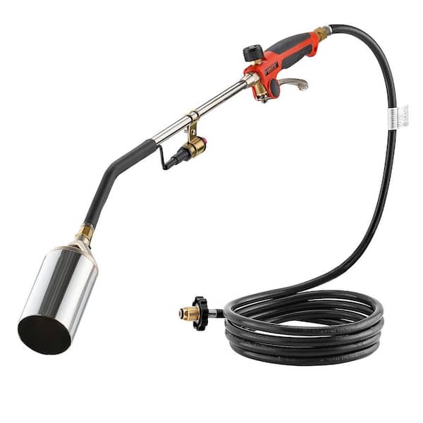 Propane Torch Weed Burner, 2,400,000 BTU w/ 10 ft. Hose, Heavy Duty Torch w/ Adjustable Flame and Turbo Trigger Igniter