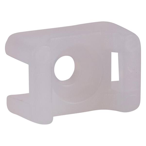 NSi Industries Saddle Tie Mount 0.130 in Hole 100-Pack White 