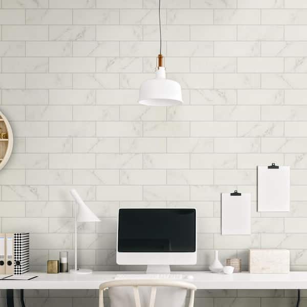 MSI Kalypso Monet 4 in. x 12 in. Glossy Ceramic Subway Wall Tile