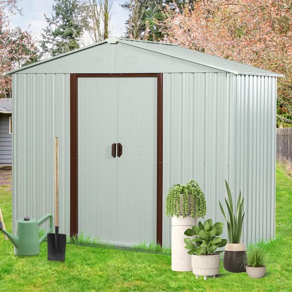 6 ft. x 5 ft. Metal Shed with Metal Foundation and Double Door (30 sq. ft. )