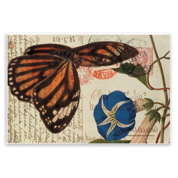 Stupell Industries Vintage Postcard & Fauna by Deborah Revell Unframed Animal Graphic Art Print 10 in. x 15 in.