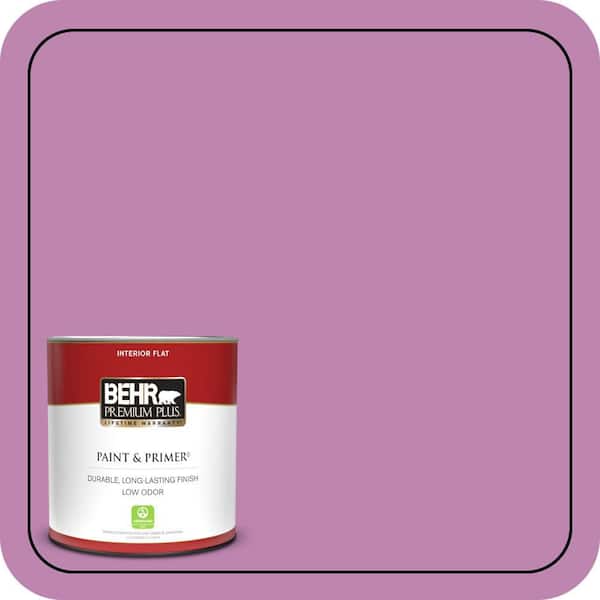 BEHR PREMIUM PLUS 1 qt. #MQ4-60 Joie De Vivre Flat Low Odor Interior Paint & Primer