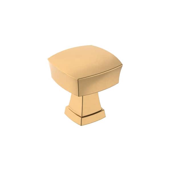 Stature 1-1/4 in. (32mm) Classic Champagne Bronze Square Cabinet Knob