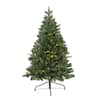 Nearly Natural 4 Ft. Green Pre-Lit LED Grand Teton Spruce Flat Back ...