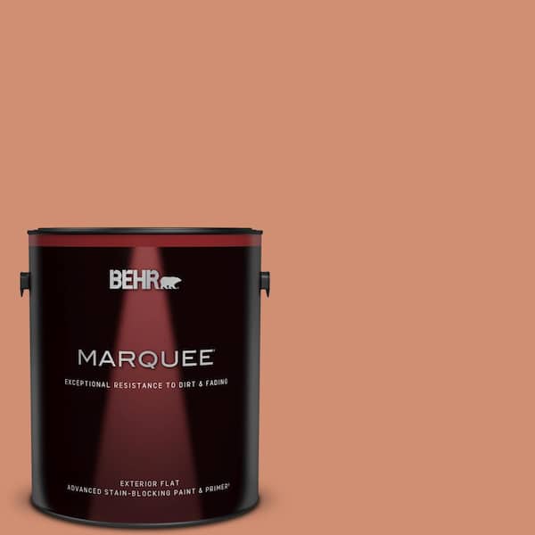 Behr Marquee 1 Gal M200 5 Terra Cotta Clay Flat Exterior Paint Primer 445401 - Terracotta Paint Color Outdoor