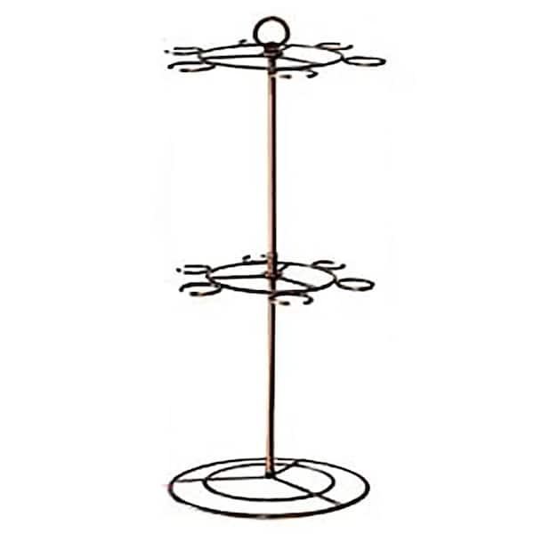Bronze Tabletop Wine Glass Rack Artistic Space Saving Stemware Organizer Holds 12 Glasses for Party Bar