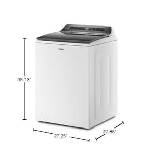 4.8 cu. ft. Top Load Washer with Impeller, Adaptive Wash Technology, Quick Wash Cycle and Pretreat Station in White