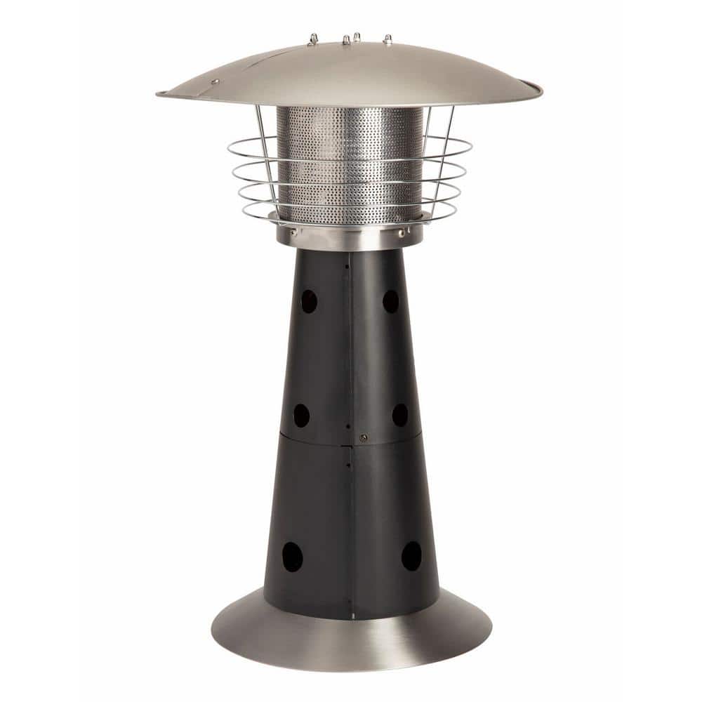 Black Stainless Steel Portable Tabletop Patio Heater, 11,000 BTU