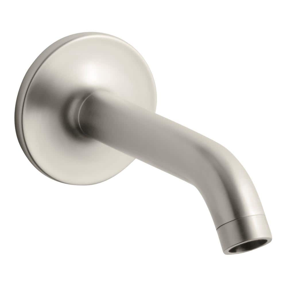 KOHLER Purist Wall-Mount Non-Diverter Bath Spout, Vibrant Brushed Nickel