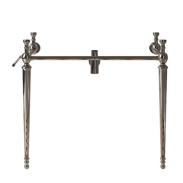 36 in. Freestanding Bathroom Console Sink Console Iron Leg, No Basin and Faucet, Chrome