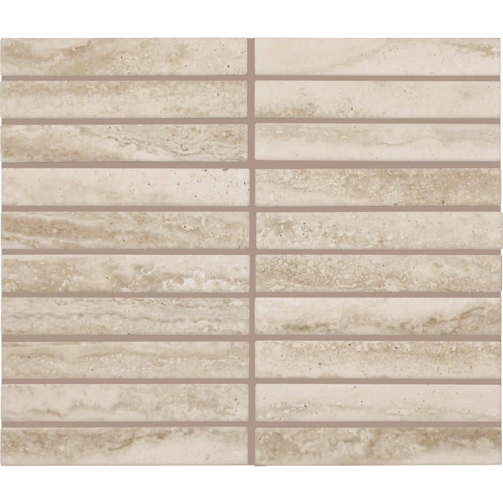 Calligo Almond 3 in. x 2-1/2 in. Glazed Ceramic Stacked Mosaic Tile Sample price history on PriceWatchPro