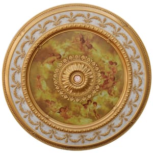 63 in. x 3.50 in. x 63 in. Siste Chapel Classical Round Chandelier Polysterene Ceiling Medallion Moulding