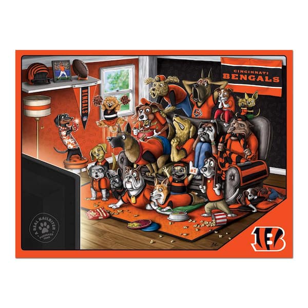 YouTheFan 2501970 18 x 24 in. NFL Cincinnati Bengals Purebred Fans Puzzle, A Real Nailbiter - 500 Piece