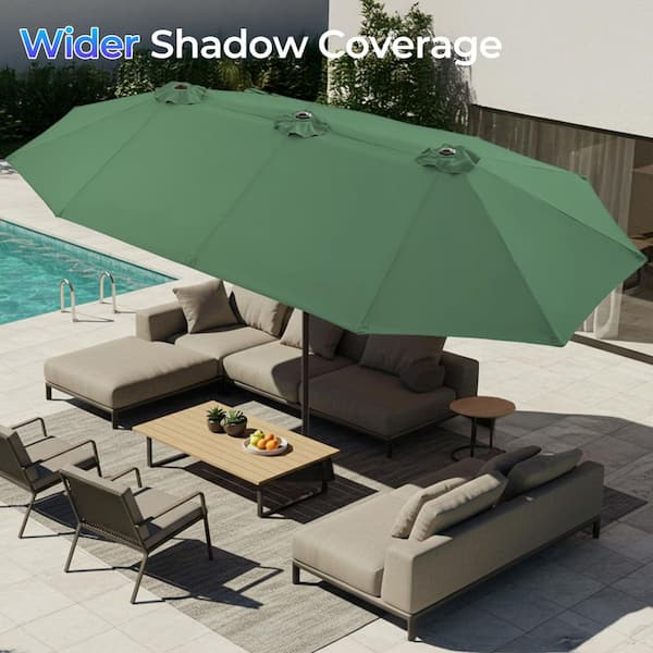 ace hardware patio umbrella lights AECOJOY 15ft Patio Umbrella with 156 PCS Solar LED Lights - Bed Bath &  Beyond