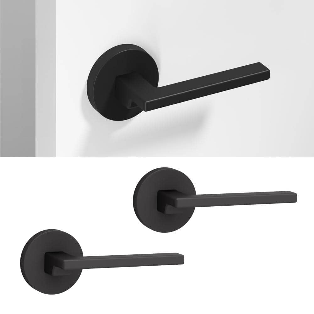 Dune Metal Matte Black Dummy Door Handle with Round Rosette 2-Pack price history on PriceWatchPro