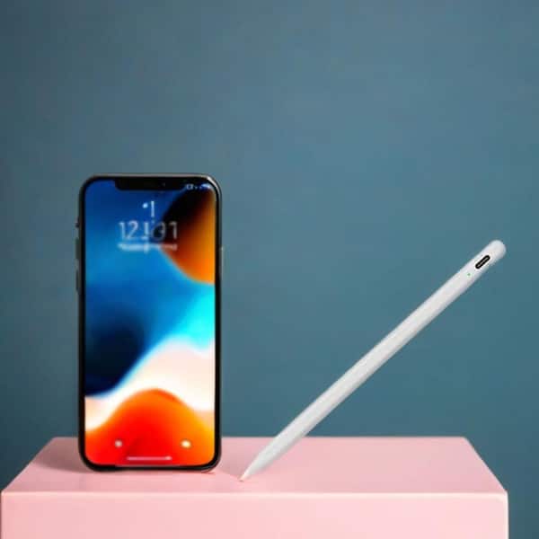 phyfalip Stylus Ipad Pen in White with Battery Level Display phyfalip Stylus Ipad Pen in White with Battery Level Display