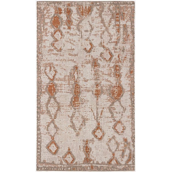 null Vista Rust 7 ft. 10 in. x 10 ft. 1 in. Modern Abstract Area Rug Large