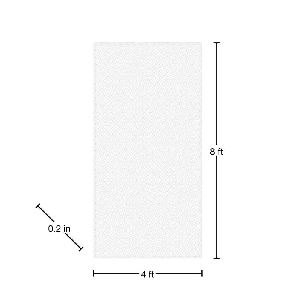 4 ft. x 8 ft. White Privacy Diamond Vinyl Lattice Panel