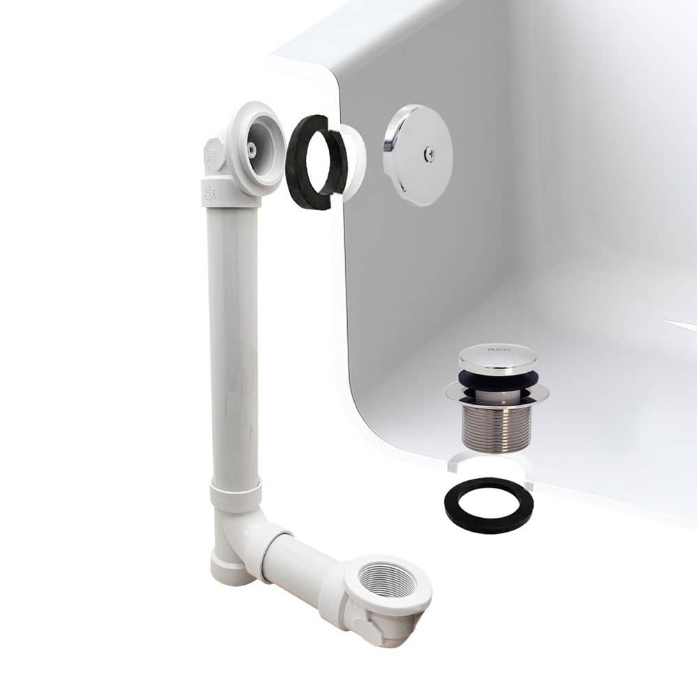 Westbrass 1-1/2 in. x 12 in. Bath Waste & Overflow with One-Hole