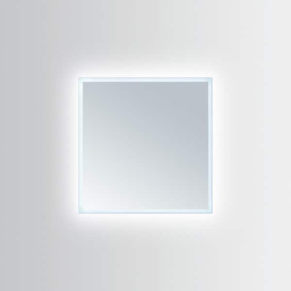 innoci-usa Hera 40 in. W x 40 in. H Frameless Square LED Light Bathroom Vanity Mirror