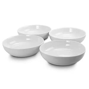 Extra Wide 8.5 in. White Dinner and Serving Bowl (Set of 4)
