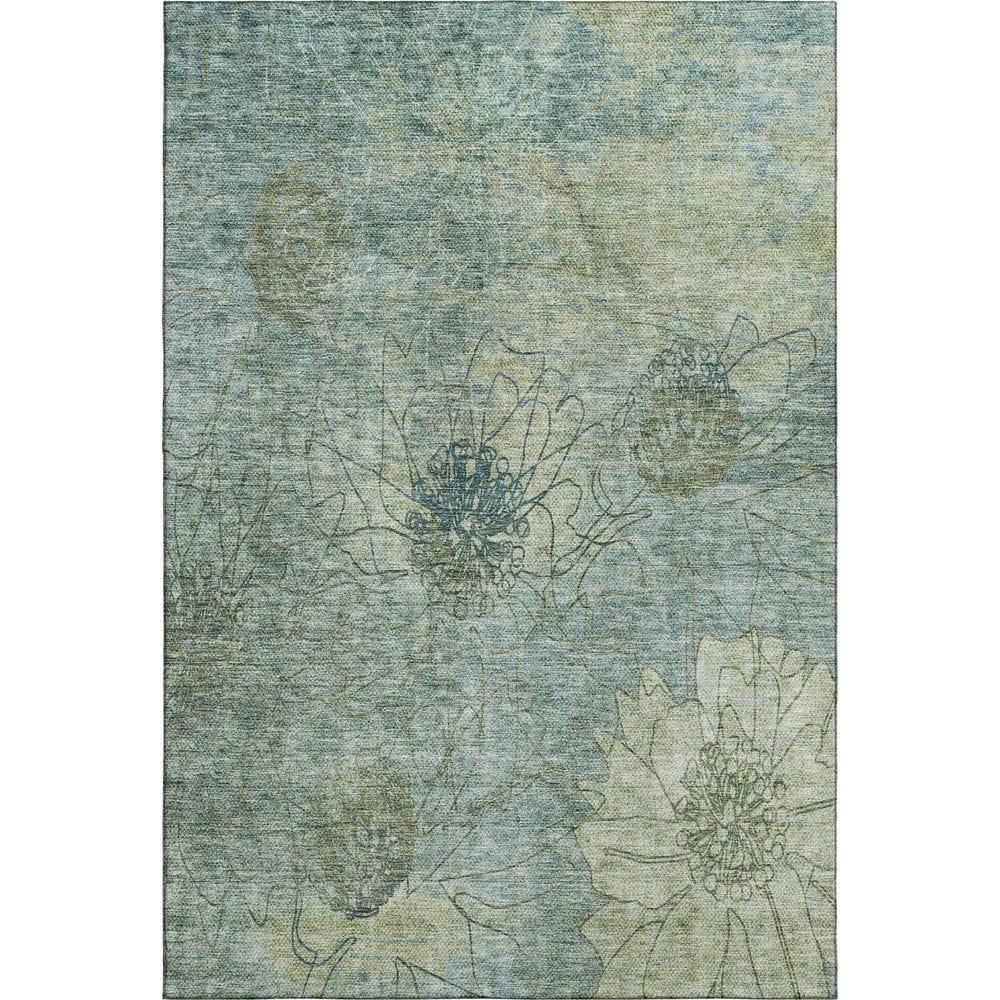 Mayfield Premium Machine Washable Abstract AMF2235 Seafoam 3 ft. x 4 ft. Area Rug price history on PriceWatchPro