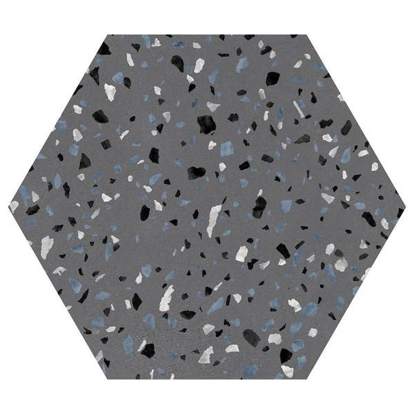 Apollo Tile (Sample) Terra Mia Dark Gray 8-in x 9-in Matte Porcelain Patterned Floor and Wall Tile
