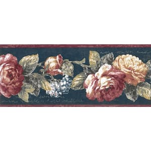 Dundee Deco Falkirk Brin Blooming Roses On Damask Scroll Beige Pink Green Wallpaper Border Bd6264 The Home Depot