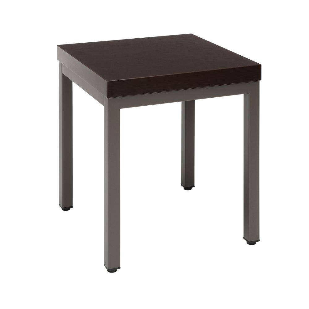 UPC 192767011228 product image for OFM 16 in. Espresso Square Wood Modern Side Table, Brown | upcitemdb.com