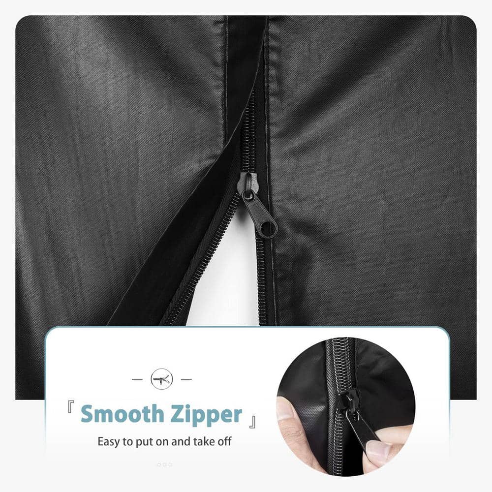 Heavy-Duty Black PVC Waterproof Grill Cover for Portable Grills