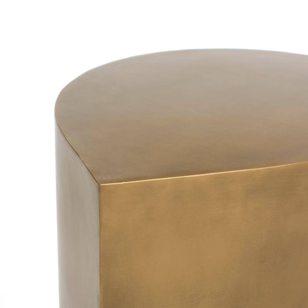 Tilly 38" Antique Brass Round Metal Coffee Table Set