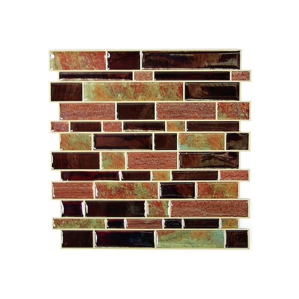 StickTiles 10.5 in. W x 10.5 in. H Modern Long Stone Peel and Stick Decorative Tile Backsplash (4-Pack)