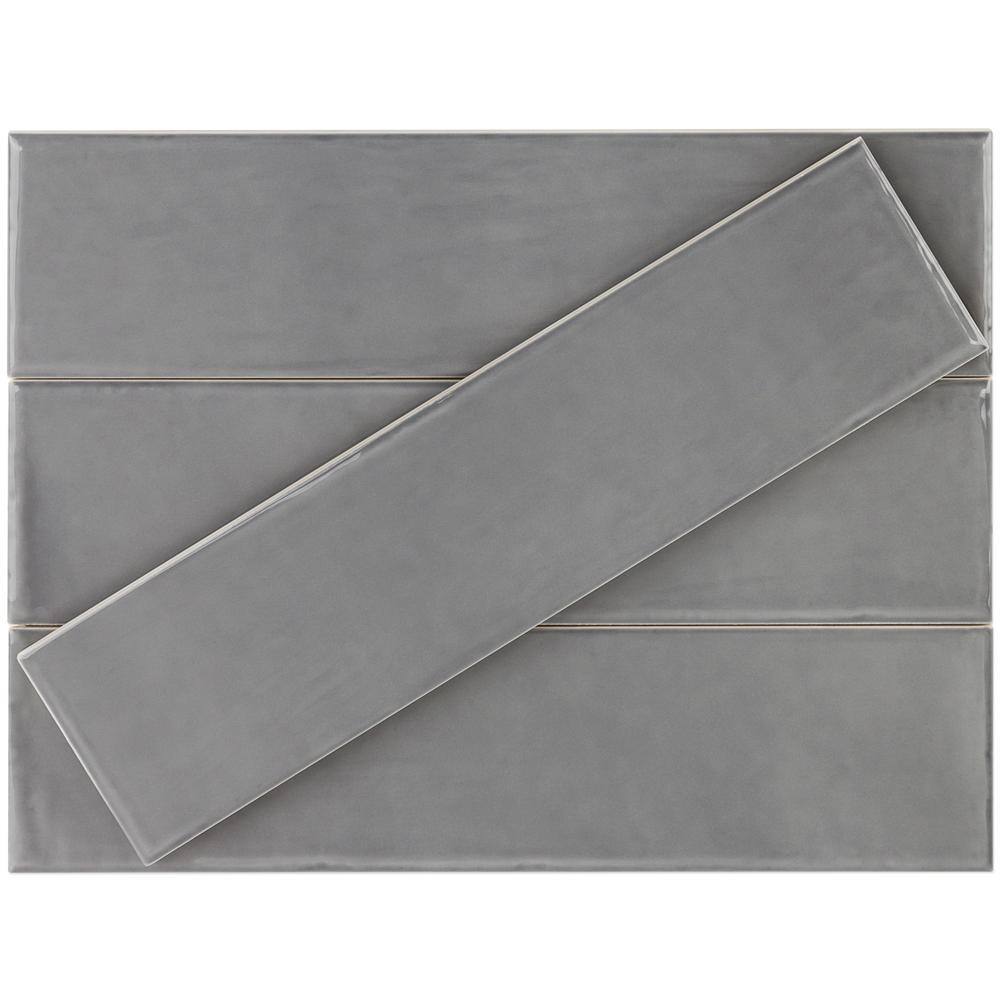 Bolton 3'' x 12'' Polished Gray Ceramic Subway Tile