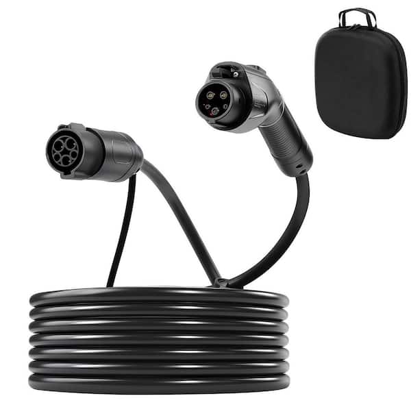 EV Charger Extension Cable, 40Amp 40 ft. J1772 Extension Cord Compatible 120V-240V SAE J1772 Electric Vehicle Chargers