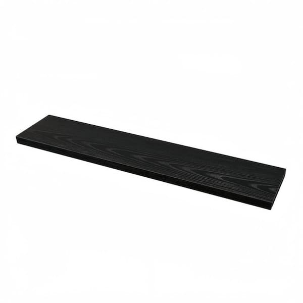55 in.W x 9.3 in.D Floating Shelves,Deep Floating Shelf for Wall,Rustic Wood Shelves,for Bathroom,1 Pack,Black