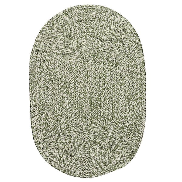 Colonial Mills Howell Tweed Green 2 ft. x 3 ft. Oval Indoor/Outdoor Area Rug