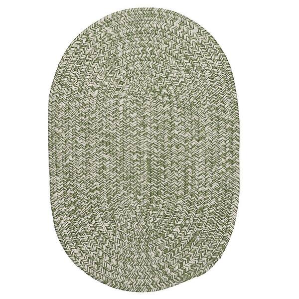 Colonial Mills Howell Tweed Green 4 ft. x 6 ft. Oval Indoor/Outdoor ...
