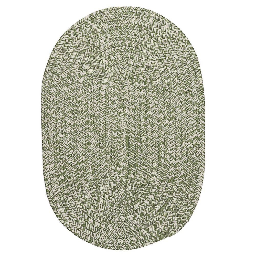 Howell Tweed Green 5 ft. x 7 ft. Oval Indoor/Outdoor Area Rug