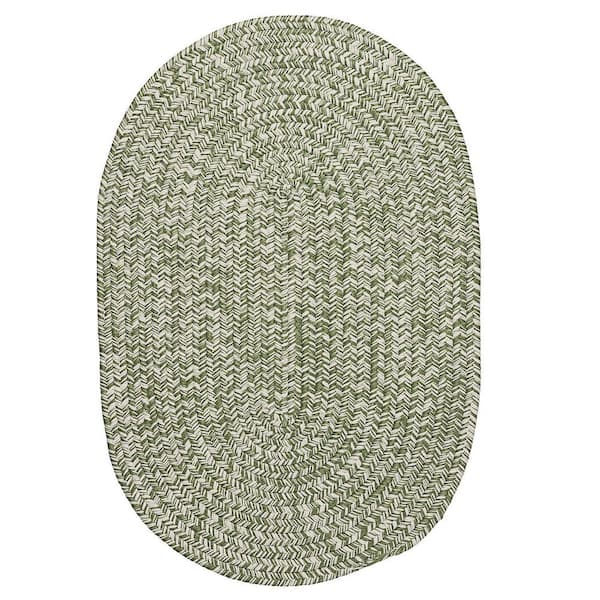 Howell Tweed Green 5 ft. x 7 ft. Oval Indoor/Outdoor Area Rug