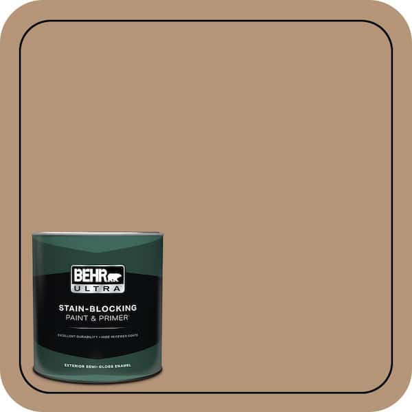 BEHR ULTRA 1 qt. #280F-4 Burnt Almond Semi-Gloss Enamel Exterior Paint & Primer
