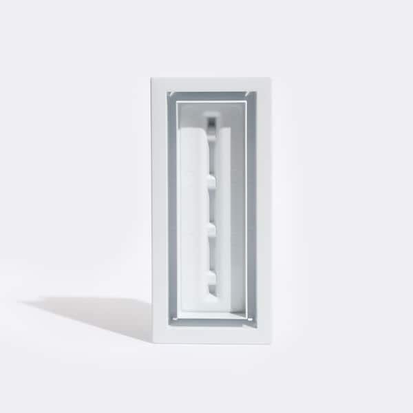 Framed Floor Vent (Lite) 4 in. x 10 in. White