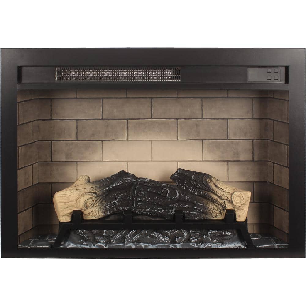 28 in. Wall Mounted Infrared Electric Fireplace Insert, Multicolored Flames
