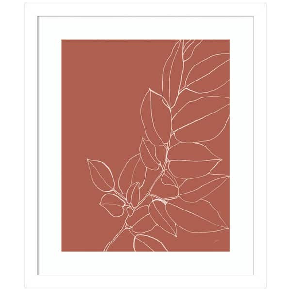 Amanti Art "Warm Magnolia Branch II" by Karyn Panganiban 1 Piece Wood Framed Giclee Nature Art Print 17-in. x 15-in.
