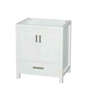 Sheffield 29 in. W x 21.75 in. D x 34.5 in. H Single Bath Vanity Cabinet without Top in White