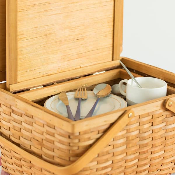 Case Chip Wood Basket w/ Handle