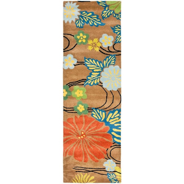 SAFAVIEH Soho Brown/Multi 3 ft. x 10 ft. Runner Rug