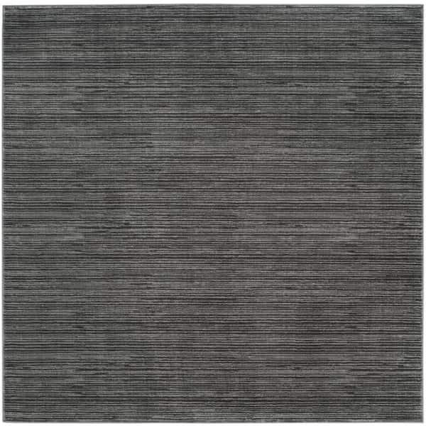 Vision Gray 8 ft. x 8 ft. Solid Marle Square Area Rug